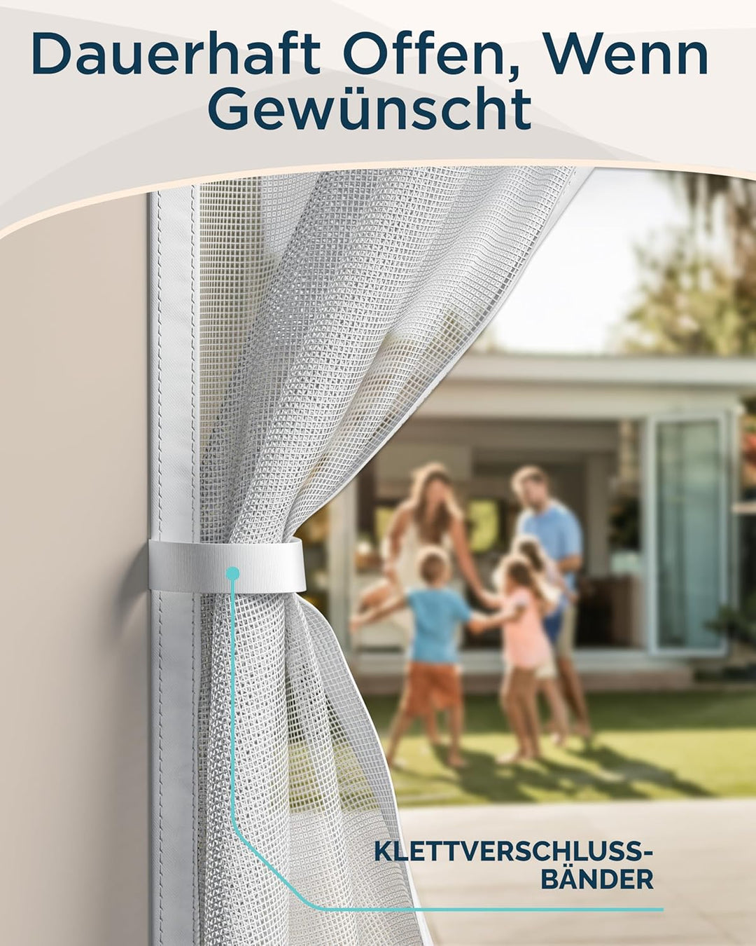 ARCOL Fliegengitter Balkontür 90x240 cm aus Fiberglas – Schluss mit Mücken in 3 Min., Ultrafeines In