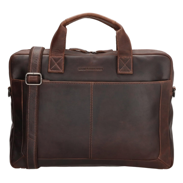 Hide & Stitches Laptoptasche Japura Kollektion 15,6 Zoll Laptopfach Verstellbarer Schultergurt Doppe