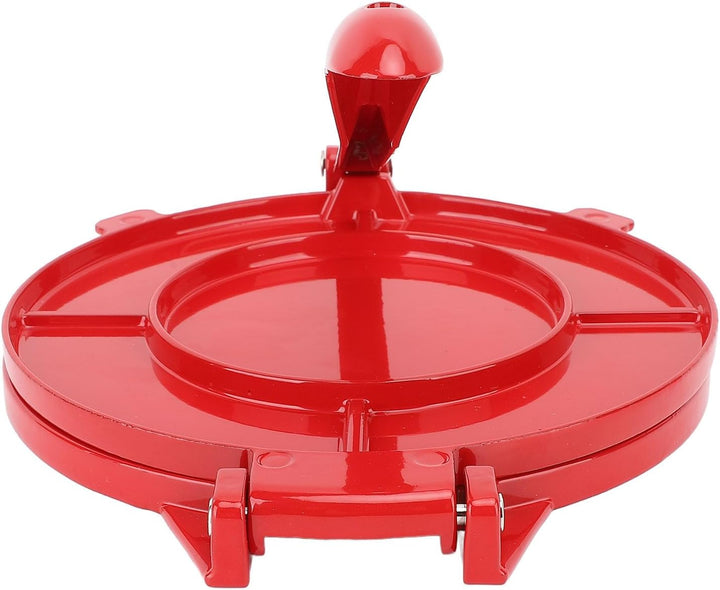 Manuelle Tortilla -Presse 10 Zoll, rote Aluminiumlegierung Mehl Tortilla Press mit gebogenem Griff F