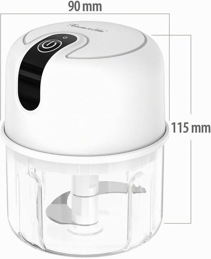 Rosenstein &amp; Söhne Multizerkleinerer: Kompakter Akku-Zerkleinerer &amp; Mini-Mixer, USB, 200 ml, 1.200 m