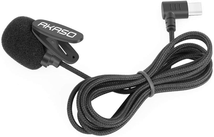AKASO Externes Mikrofon Brave 7/Brave 8/Brave 6 Plus Nur Action Cam (Typ-C)