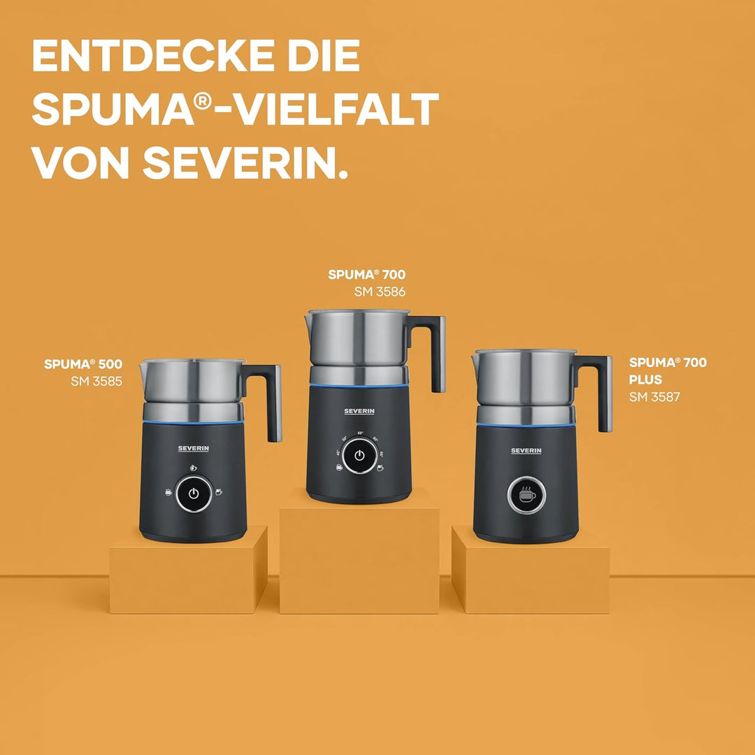 SEVERIN SPUMA 700 PLUS Induktions-Milchaufschäumer, elektrischer Milchaufschäumer ohne Anbrennen, sp