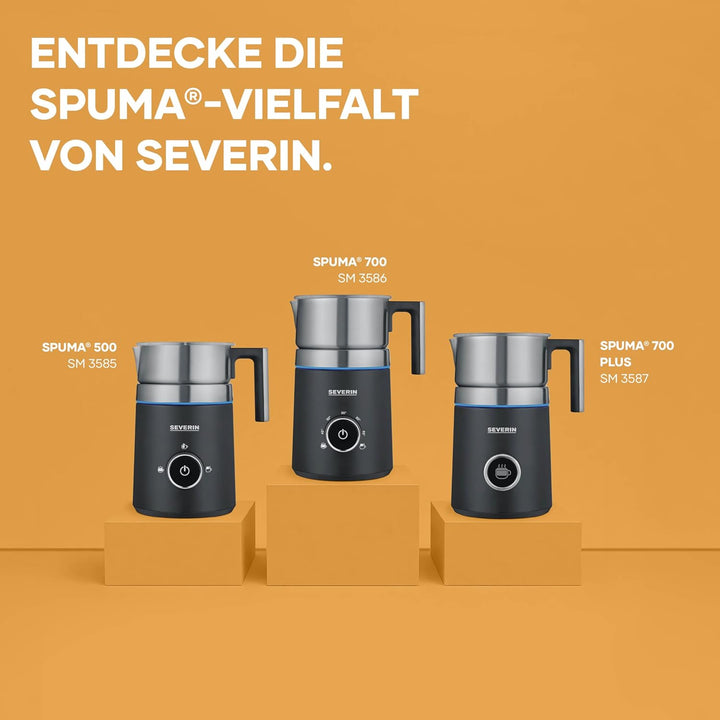 SEVERIN SPUMA 700 PLUS Induktions-Milchaufschäumer, elektrischer Milchaufschäumer ohne Anbrennen, sp