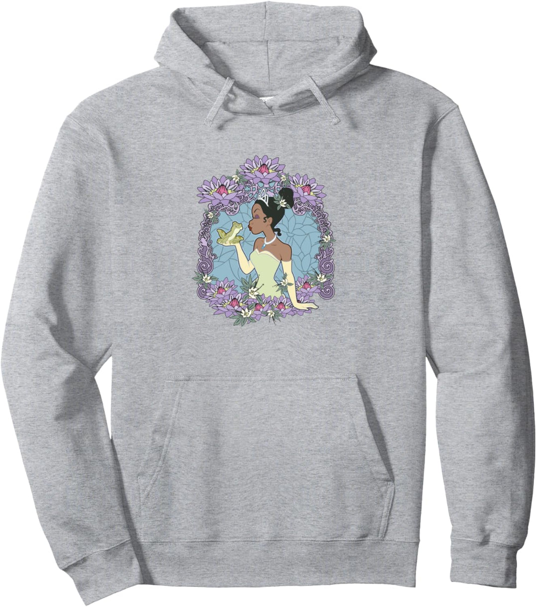 Disney Princess And The Frog Tiana Floral Frame Portrait Pullover Hoodie