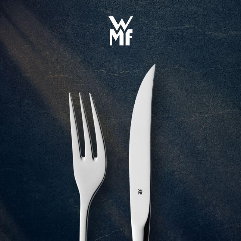WMF Steakbesteck 12-teilig, Steakbesteck Set für 6 Personen, Steakmesser Set, Steakgabel, Cromargan