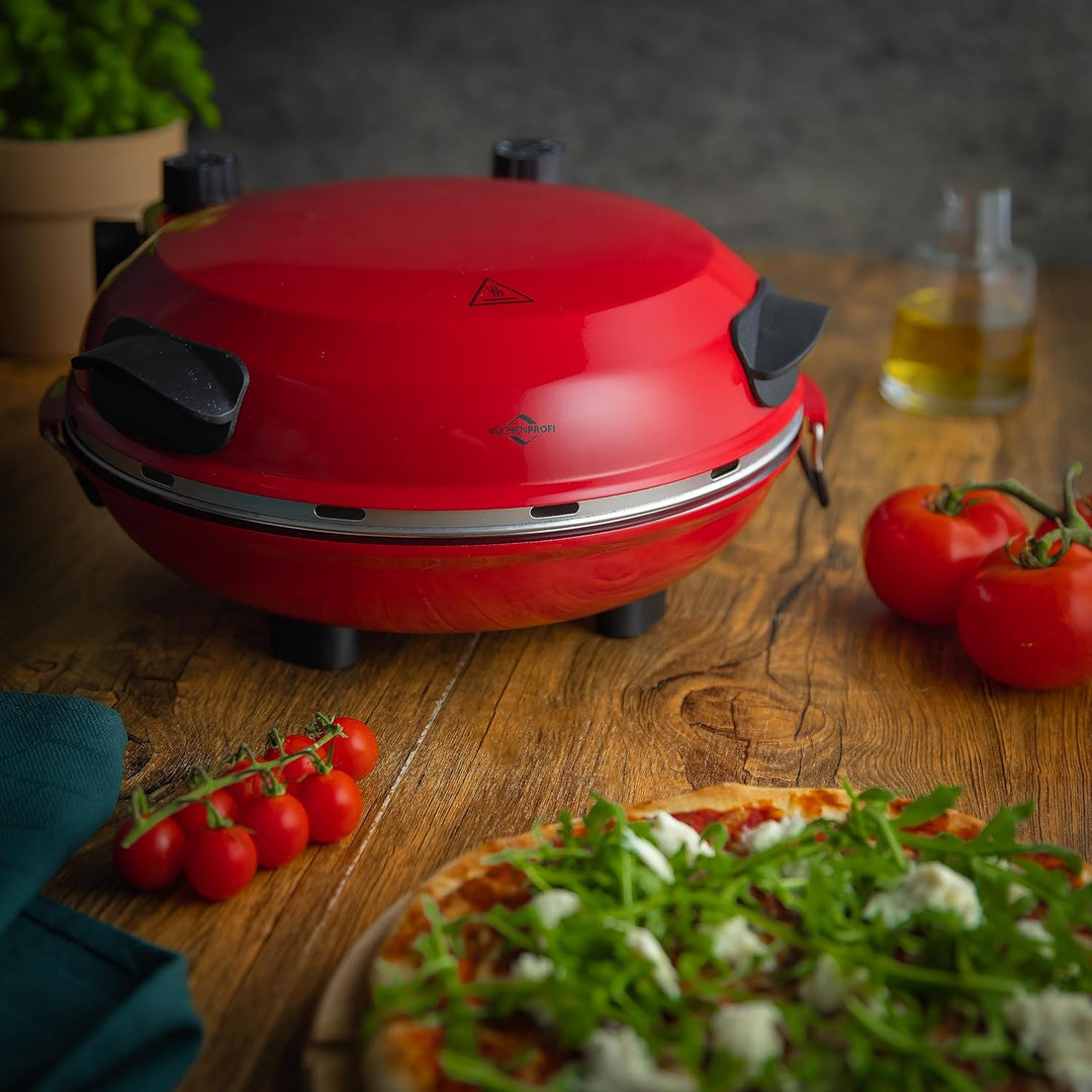 Küchenprofi Pizza Maker NAPOLI, mit Pizzastein, für Ø 36 cm Pizzen in 4 Min, 1200 Watt, stufenlose T