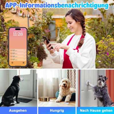 DAYTEE Daytech Katzenklingel/Hundetürklingel Auf Handy, WiFi Tuya Smart Katzenklingel, Berühren Auss