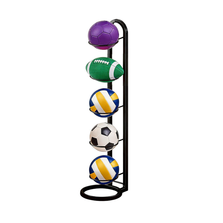 Ballständer Fussbälle 5 Stufiger, Vertical Ballständer Fussball | Metall Ballhalterung Stehend, Ball