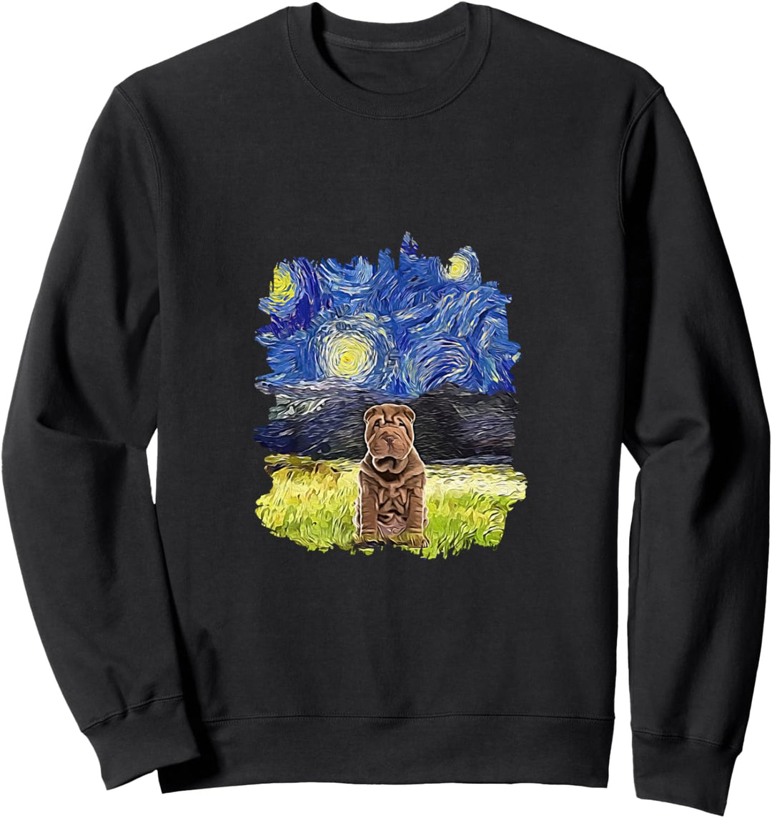 Sternennachtimpressionist - Dog Art Shar-Pei Sweatshirt