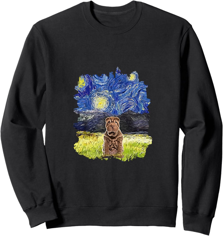 Sternennachtimpressionist - Dog Art Shar-Pei Sweatshirt