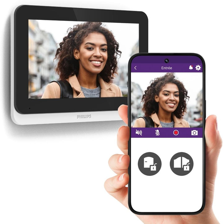 PHILIPS WelcomeEye Connect WLAN-Video-Türsprechanlage (Connect 3 – 2 Monitore Set), Connect 3 – 2 Mo