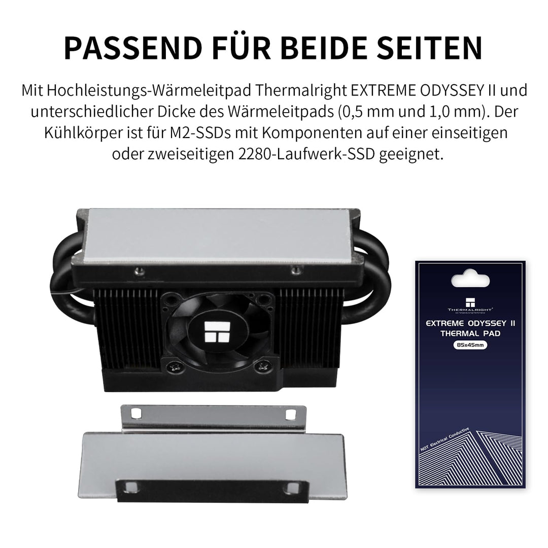 Thermalright HR10 2280 PRO Digital Black- Hochleistungs | Festplattenkörper mit 4x5mm AGHP Heatpipe,