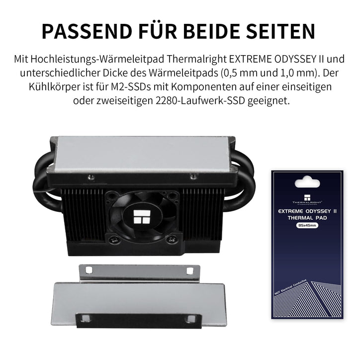 Thermalright HR10 2280 PRO Digital Black- Hochleistungs | Festplattenkörper mit 4x5mm AGHP Heatpipe,