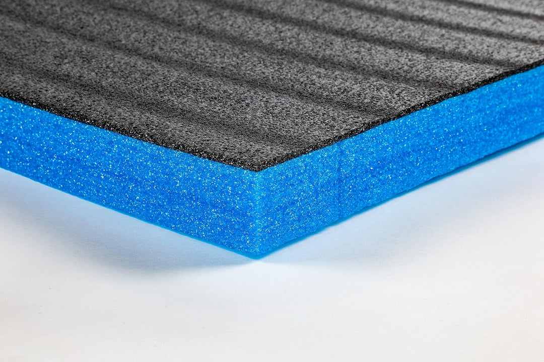TYGR Multilayer Schaumstoff 1000x600x50 blau für Werkzeug, Kamera & Co. | Einfaches Bearbeiten | Wer