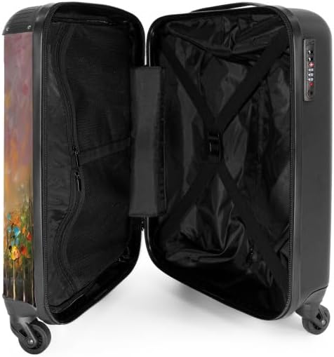 NoBoringSuitcases.com® Koffer Handgepäck Trolley Rollkoffer Kleine Reisekoffer mit 4 Rollen - Eiffel