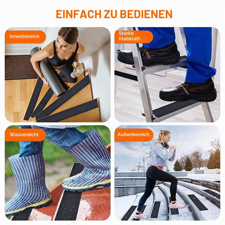 Antirutsch Klebeband, 5cm*18m Antirutsch Treppenstufen, Anti-Rutsch-Band Selbstklebend, für Drinnen/