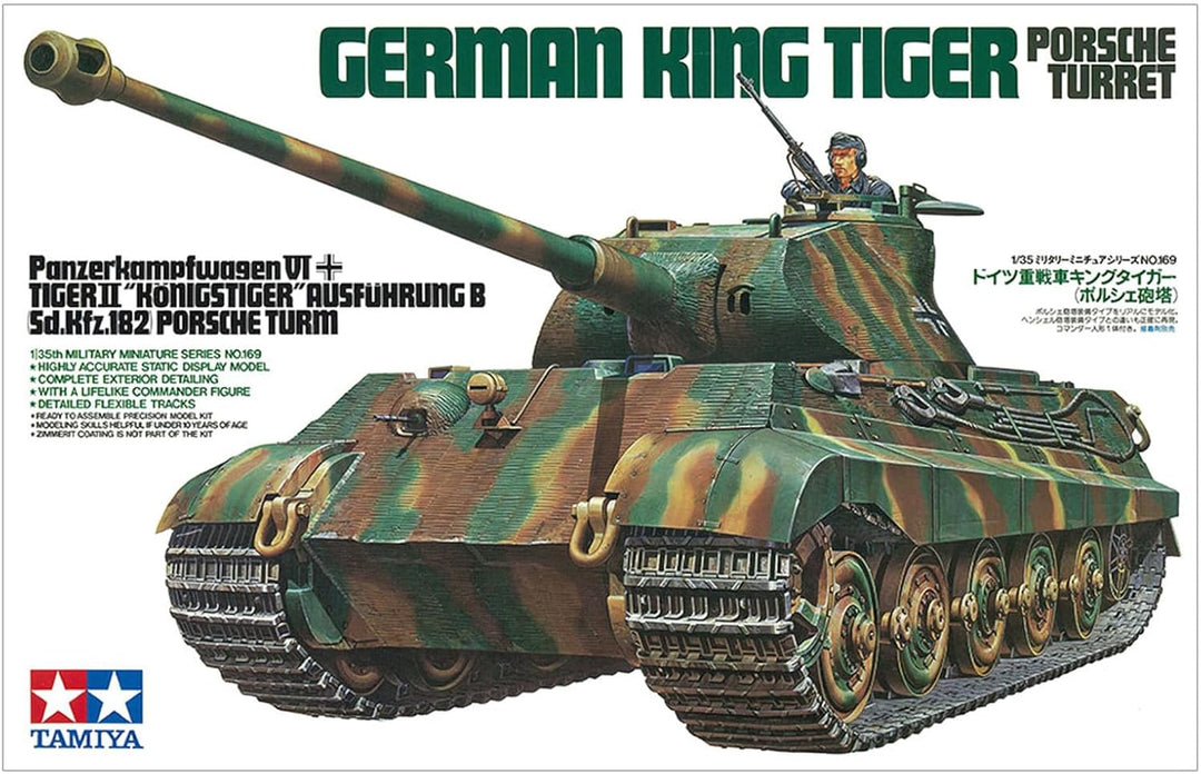 Tamiya 300035169-1:35 WWII Sonderkraftfahrzeug 182 Königstiger Porsche T (1)