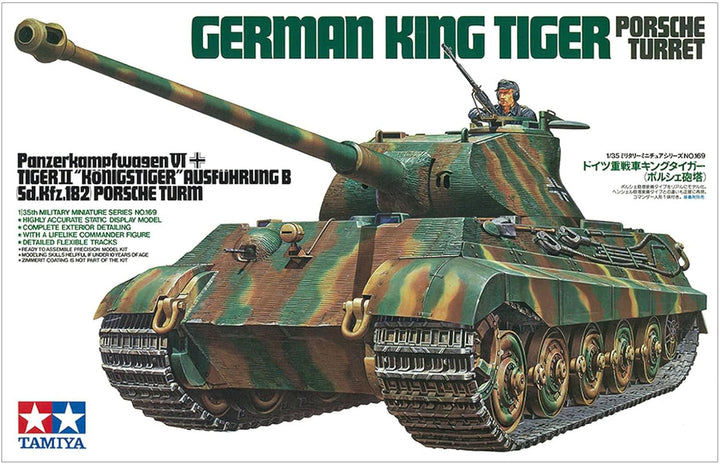 Tamiya 300035169-1:35 WWII Sonderkraftfahrzeug 182 Königstiger Porsche T (1)