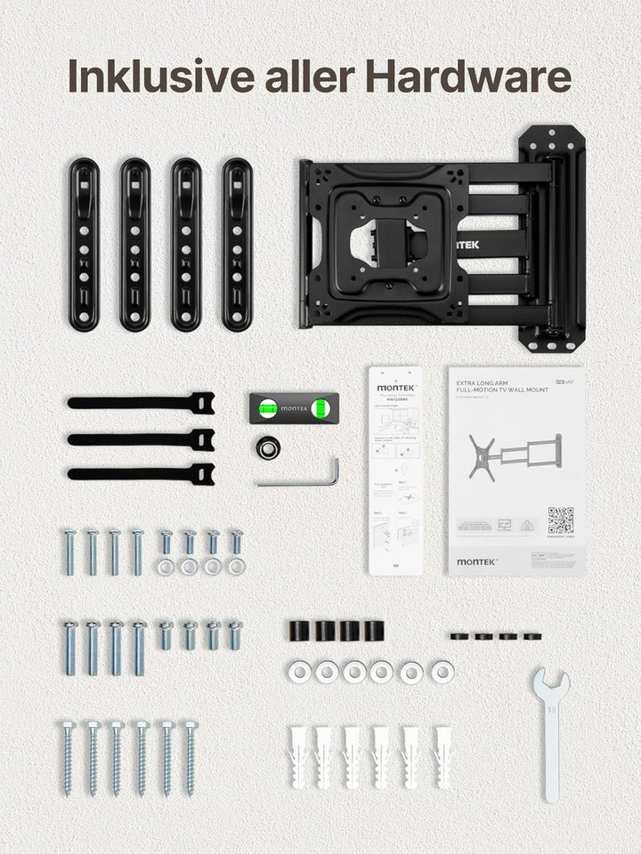 monTEK Lang Arm 946mm TV Wandhalterung für 23-65 Zoll Fernseher, ausziehbare TV Halterung schwenkbar
