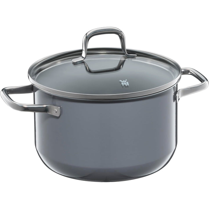 WMF Fusiontec Essential Kochtopf gross, 20 cm, Glasdeckel, Fleischtopf Induktion, 3,7l, High-Tech Ke