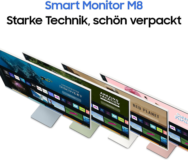 Samsung M8 Smart Monitor S32BM80GUU, 32 Zoll, VA-Panel, Bildschirm mit Lautsprechern, 4K UHD-Auflösu