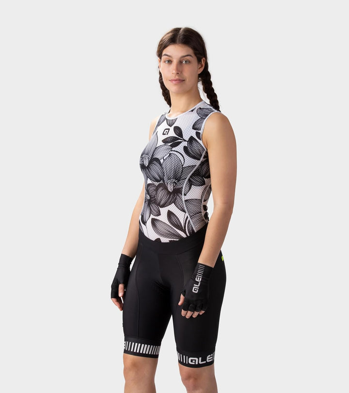 ALE' Damen Prr Strada Radhose, XS Black/White