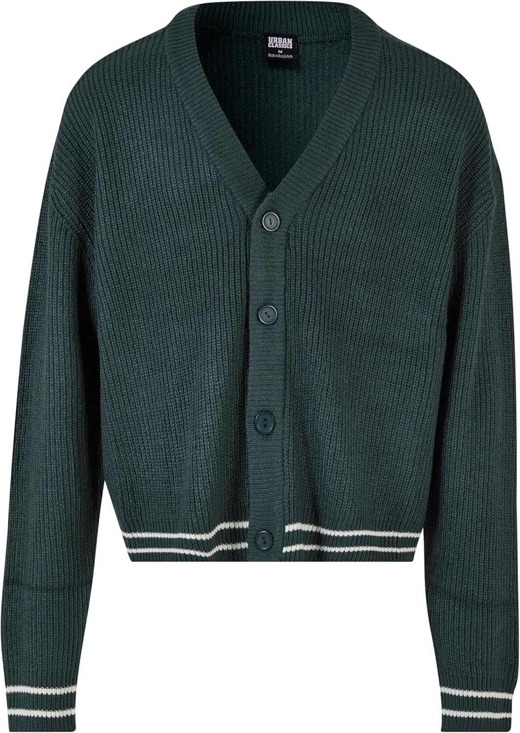 Urban Classics Sporty Boxy Cardigan, modische Herren Strickjacke in Oversize Fit Passform, erhältlic