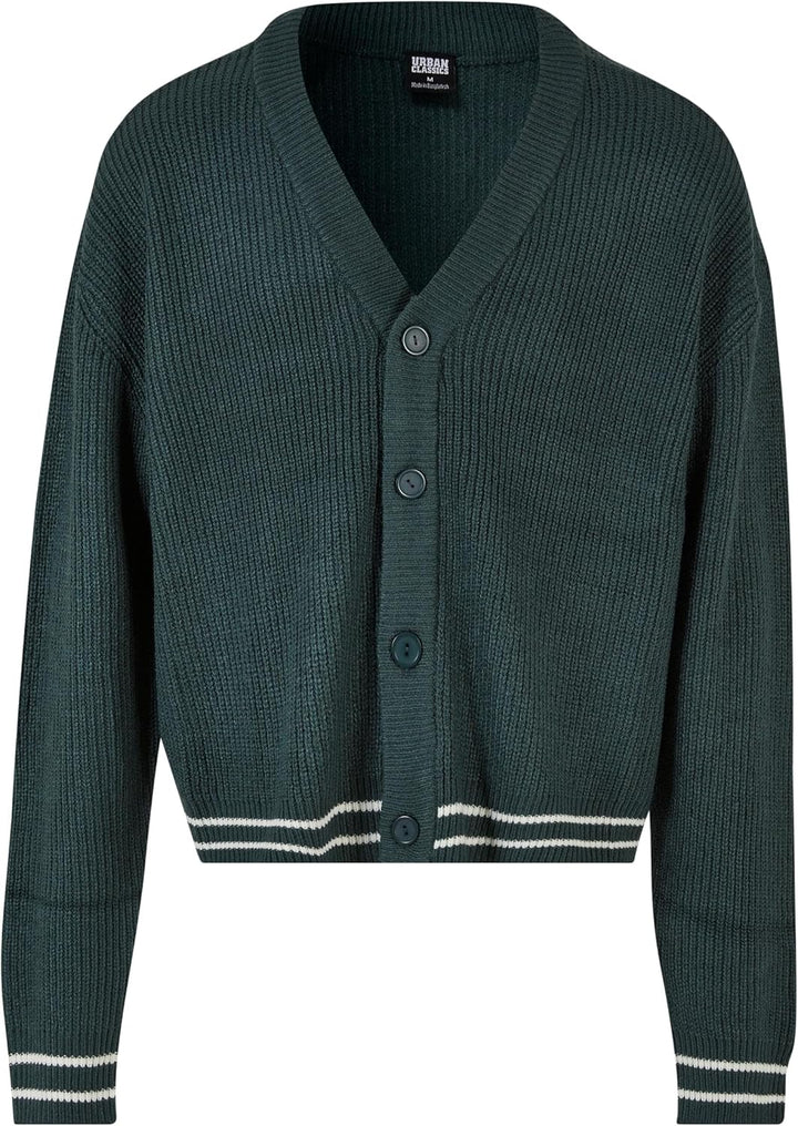 Urban Classics Sporty Boxy Cardigan, modische Herren Strickjacke in Oversize Fit Passform, erhältlic