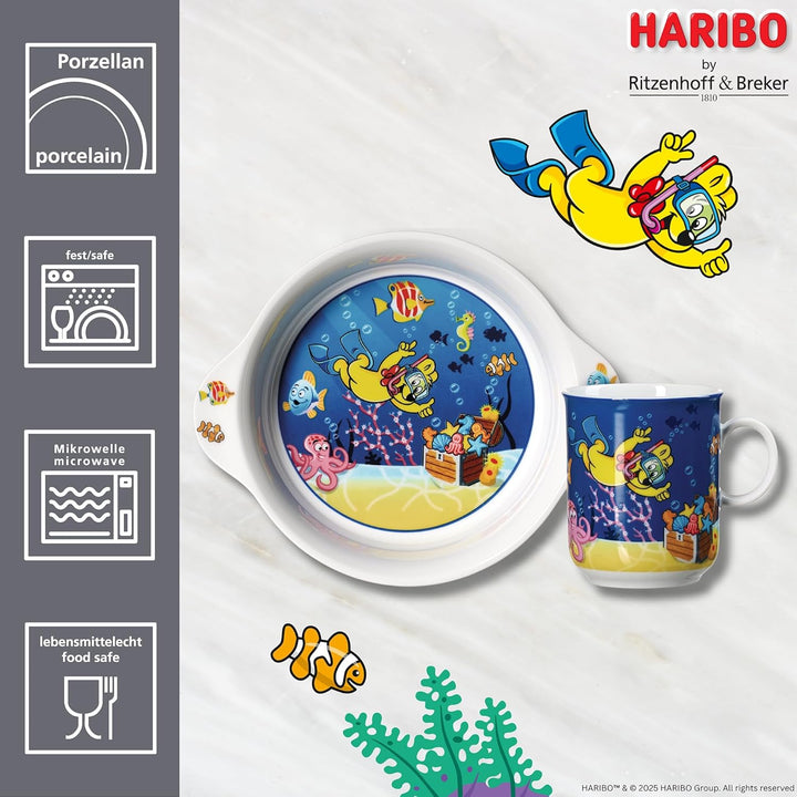 Kindergeschirr-Set HARIBO Seaworld | 2-teilig | blau, Seaworld