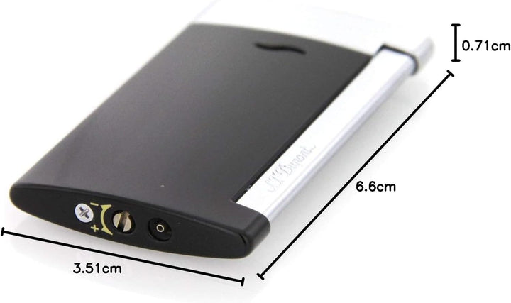S.T. Dupont Slim 7 Feuerzeug, schwarz/chrom Schwarz / Chrom, Schwarz / Chrom