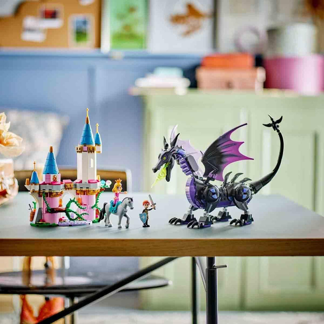 LEGO ǀ Disney Princess Malefiz als Drache, Fantasy-Spielset für Kinder und Fans von Dornröschen, Ges
