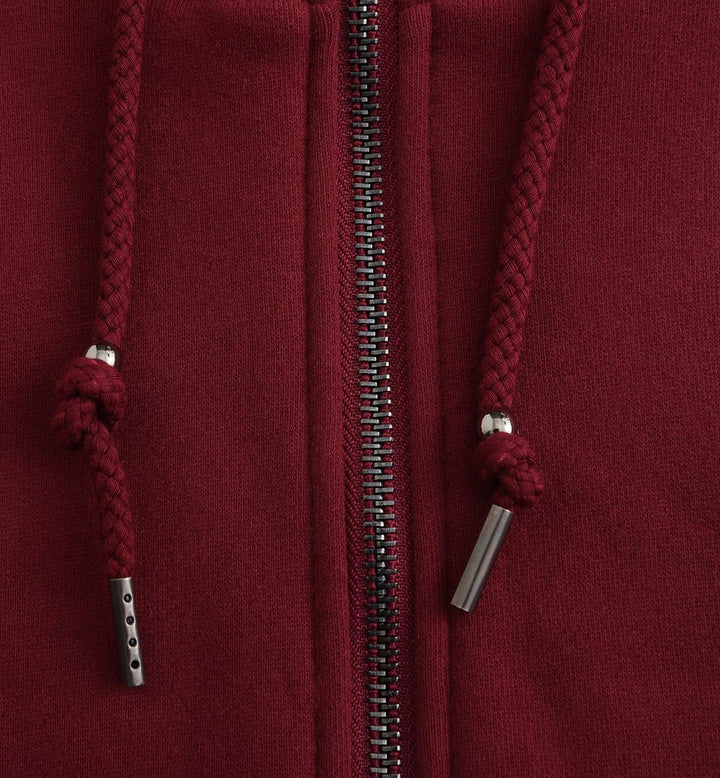 Damen Sweatjacke Kapuzenpullover Zip Hoodie Jacke mit Kapuze Winter Sweatshirt Kapuzenjacke XXL Wein