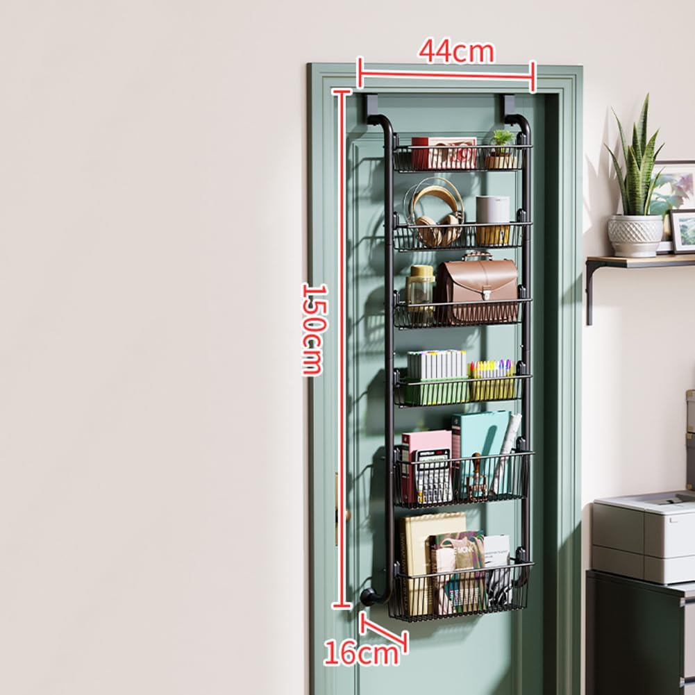GarveeHome Tür Türorganizer Hängeorganizer 6 Etagen, Türregal zum Einhängen Metall mit Verstellbarem