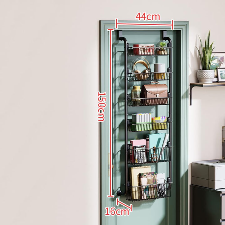 GarveeHome Tür Türorganizer Hängeorganizer 6 Etagen, Türregal zum Einhängen Metall mit Verstellbarem
