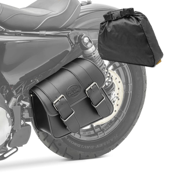 BS-Motoparts Satteltasche für Keeway Superlight 125 Montana Schwarz Links