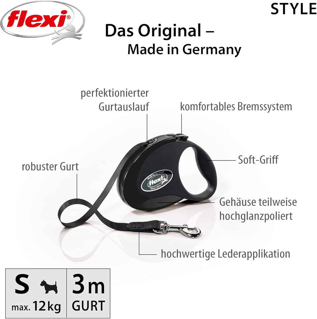 flexi 4000498032435 Bügel-Art Band, Negro, 117.8 g Negro ‎0.3 x 2 x 2 cm (Pack of 1), Negro ‎0.3 x 2