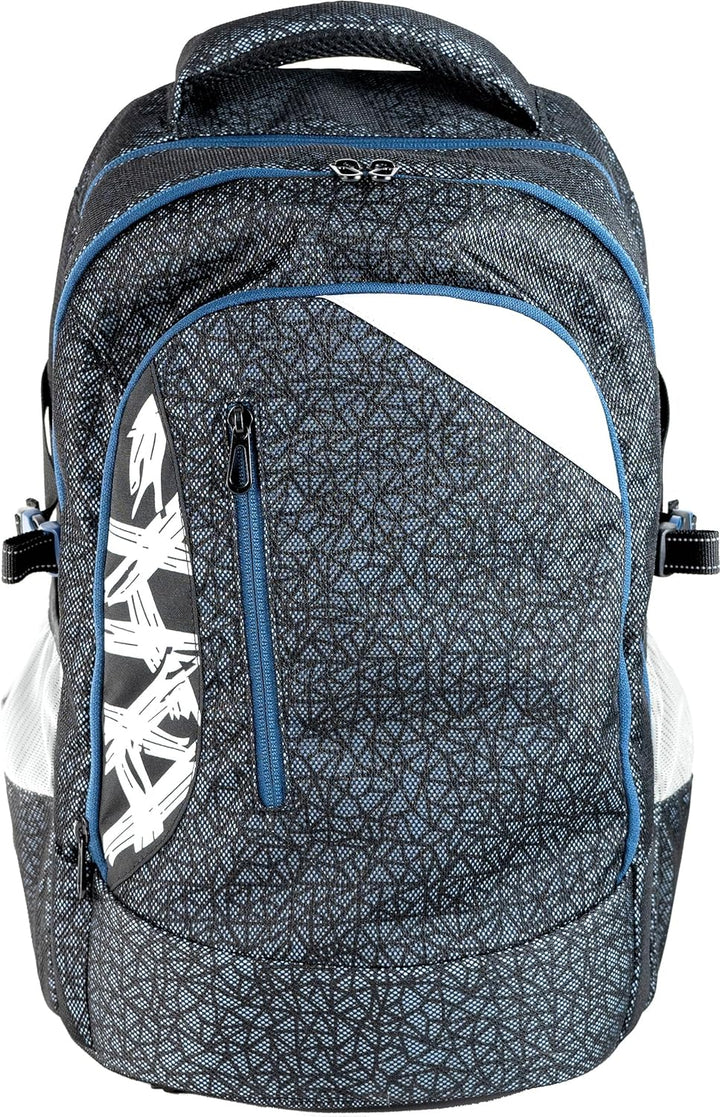 Eberhard Faber Schulrucksack Teenager, 30 Liter Volumen X-Style Pro Schwarz-blau, X-Style Pro Schwar
