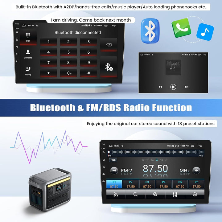 2G+64G CAMECHO Android Autoradio für Hyundai I30 2006-2011 mit Wireless Carplay Android Auto, 9 Zoll