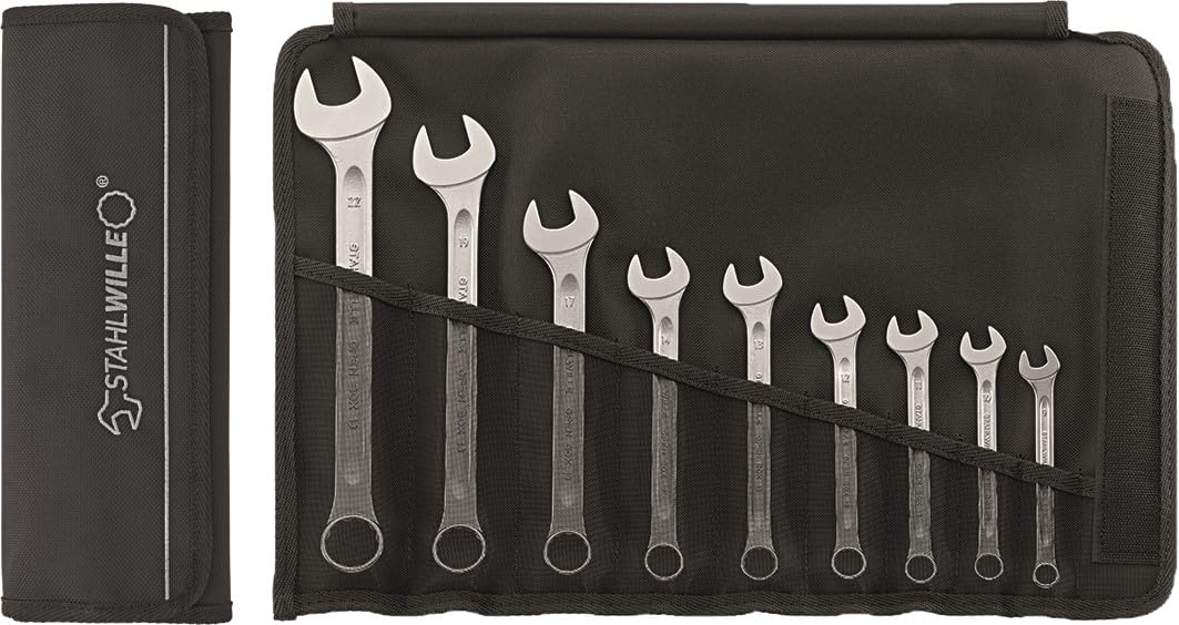 Stahlwille 96400801 Maulringschlüssel-Satz 9-tlg. OPEN-BOX 9-teilig, 9-22 mm in Rolltasche, 9-teilig
