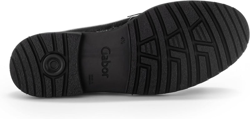 Gabor Damen Slipper, Frauen Halbschuhe,Wechselfussbett,Komfortable Mehrweite (H) 38 EU Weit Schwarz