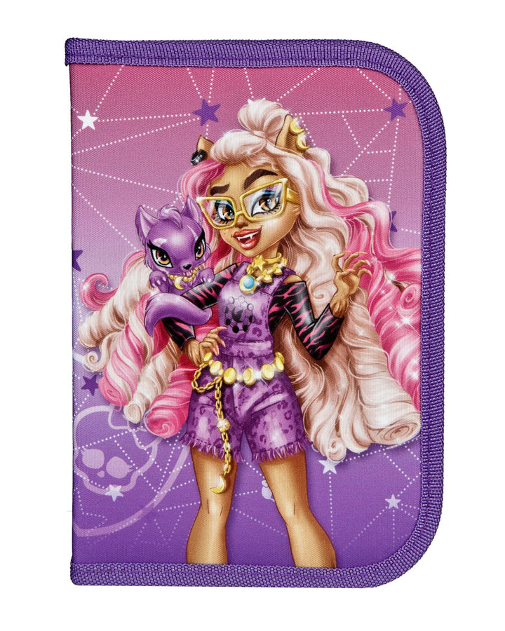 Scooli - Gefülltes Schüleretui Monster High - Federmäppchen mit hochwertigen Stiften & Zubehör - Ide
