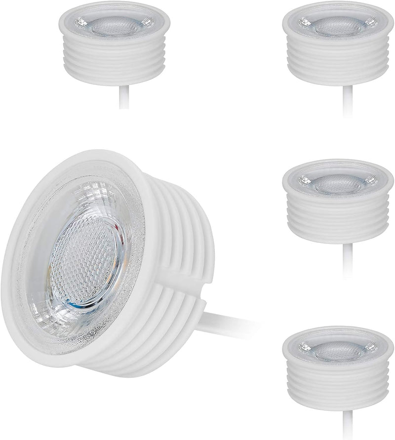 HCFEI 5x LED Modul flach GU10 Ersatz 230V 5 Watt Warmweiss 3000K Dimmbar Einbaustrahler Einbau-Spot