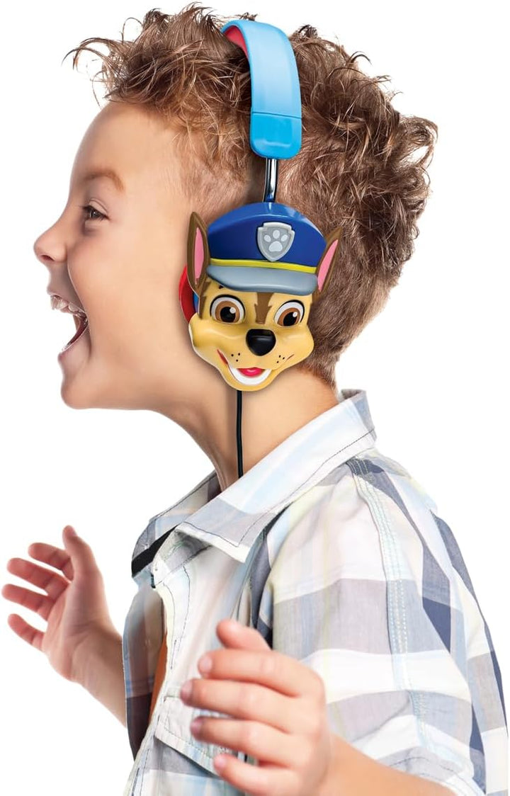 Lexibook, Paw Patrol, Faltbarer kabelgebundener Stereo-Kopfhörer mit Lautstärkebegrenzung Chase, Bla