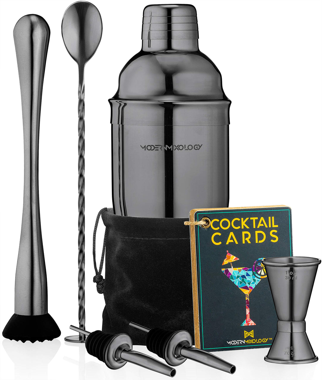 Cocktail-Shaker-Set, Barkeeper-Set, Schwarz – Kb4, Schwarz