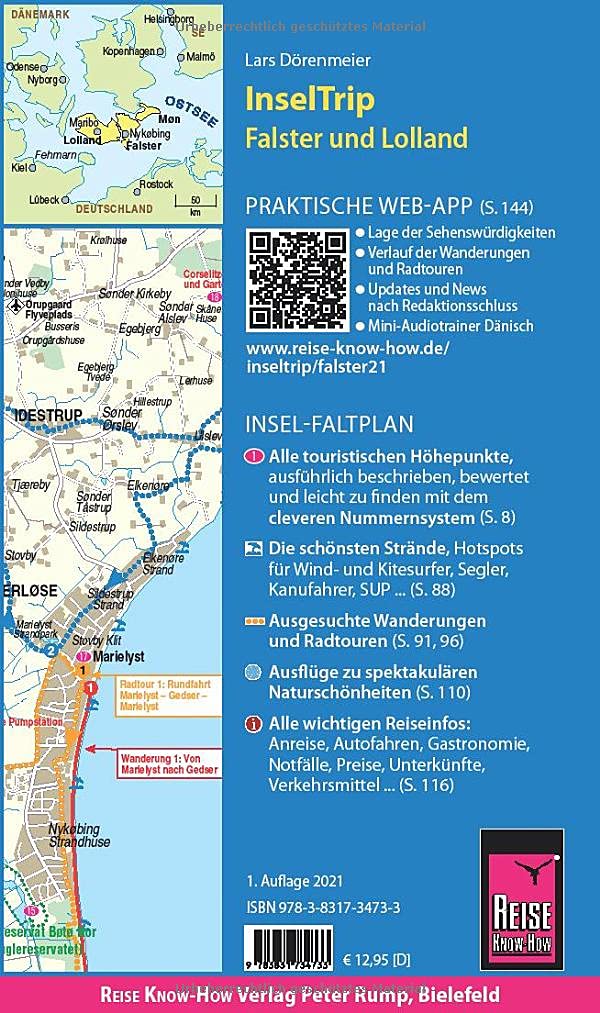 Reise Know-How InselTrip Falster und Lolland mit Marielyst und Møns Klint: Reiseführer mit Insel-Fal
