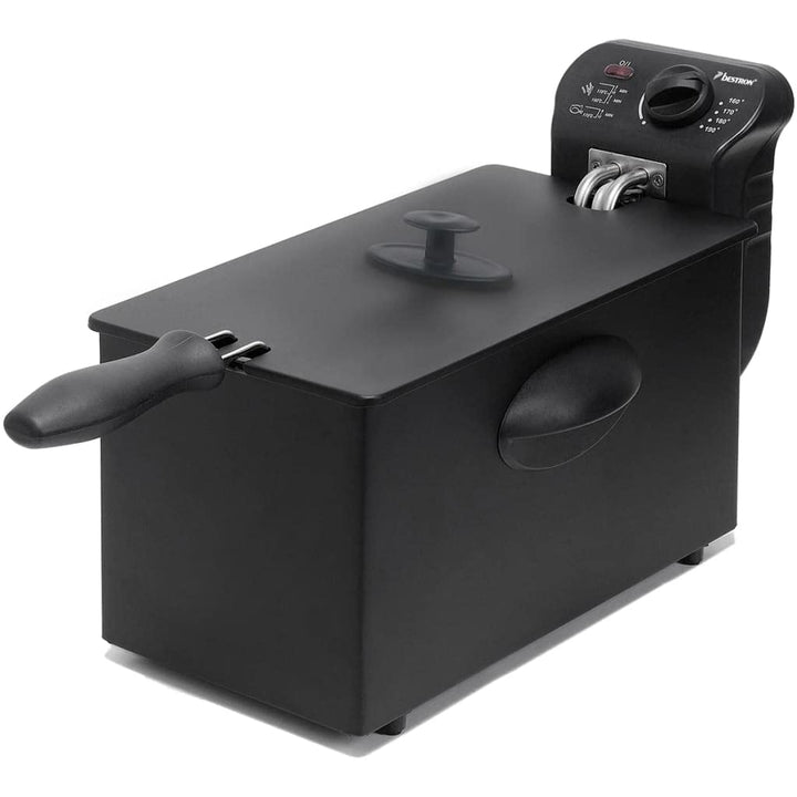 Bestron AF357B Öl-Fritteuse mit Kaltzonentechnologie, 3,5 Liter, 2000 Watt, Farbe: