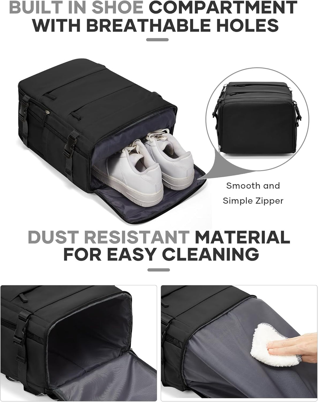 BJLFS Vakuum Rucksack Handgepäck mit Vakuumsystem Ryanair Handgepäck Reiserucksack Airbag Rucksack m