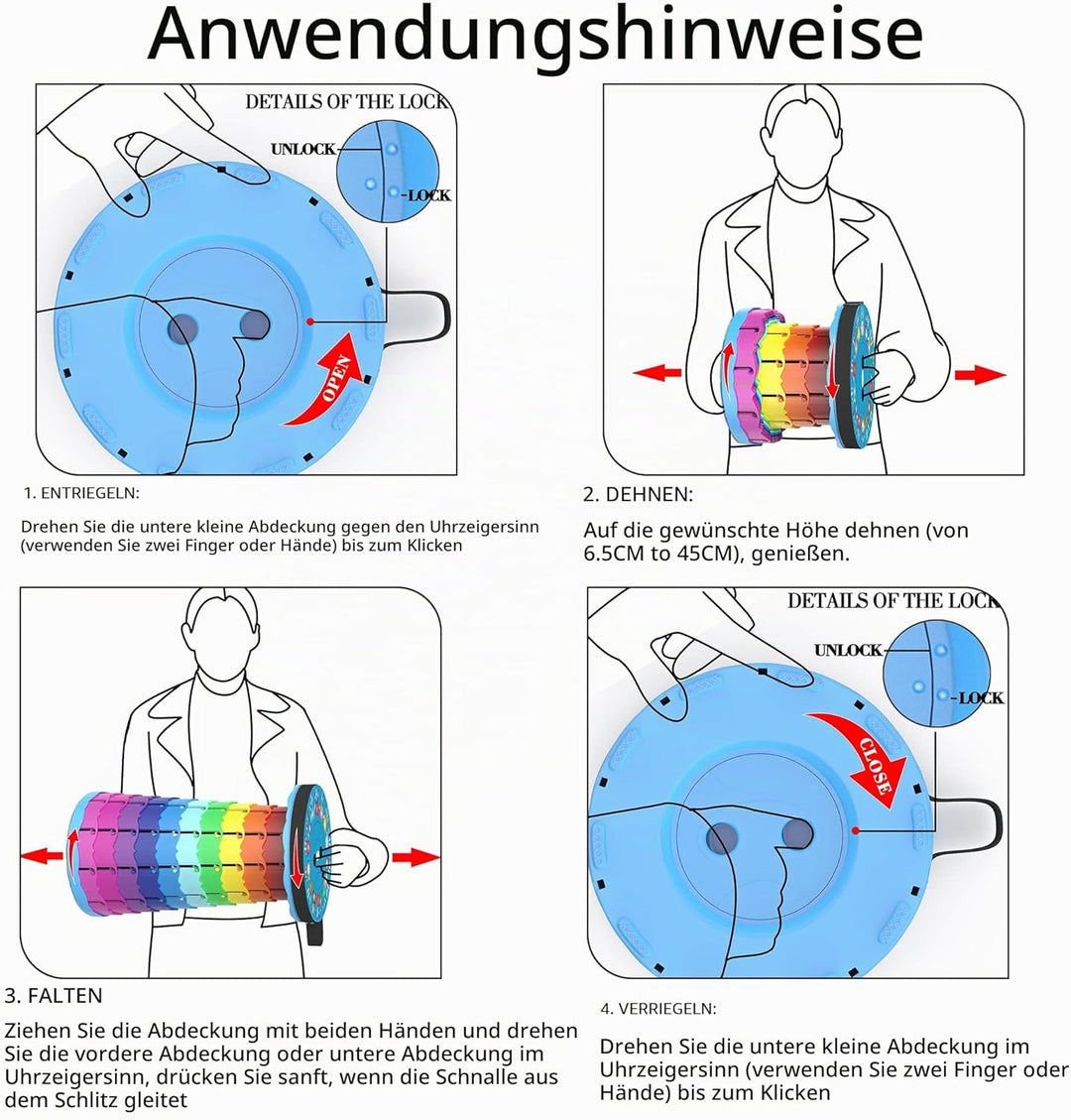 Faltbarer Hocker,Tragbarer Klapphocker mit Kissen, Campinghocker für Erwachsene, Teleskop-Hocker, zu