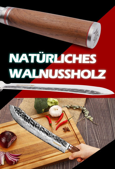 YOUSUNLONG Professionelles Brech- / Fleischermesser Kochmesser 12 Zoll - Damaskus Japanisch - Cimete