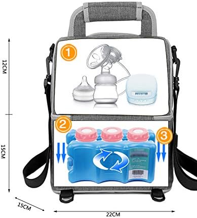 Mengshen Muttermilch Babyflasche Kühltasche/Mama Reiserucksack/wasserdichte Baby Milchtasche Gefrier